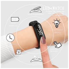 2pcs Touch LED Watch Silicone Strap Sports Bracelets