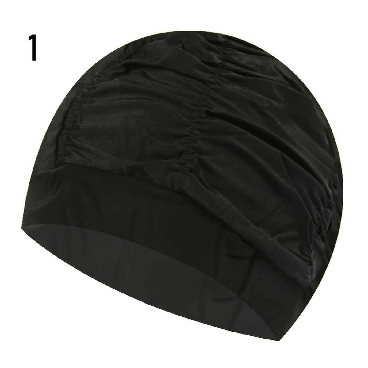 High Elastic Flower Print Swim Cap for Men & Women