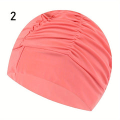 High Elastic Flower Print Swim Cap for Men & Women