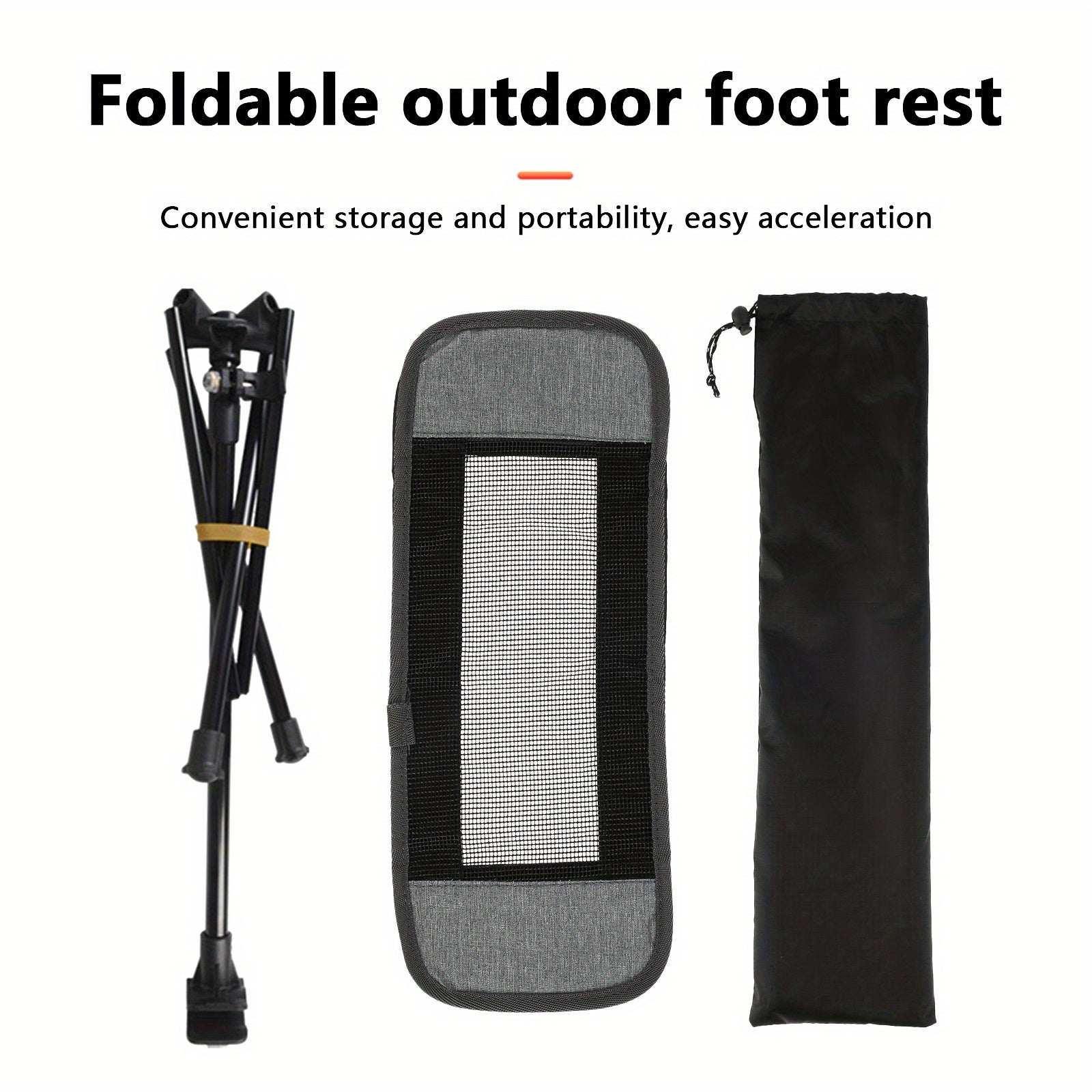 Portable Camping Chair with Detachable Foot Rest