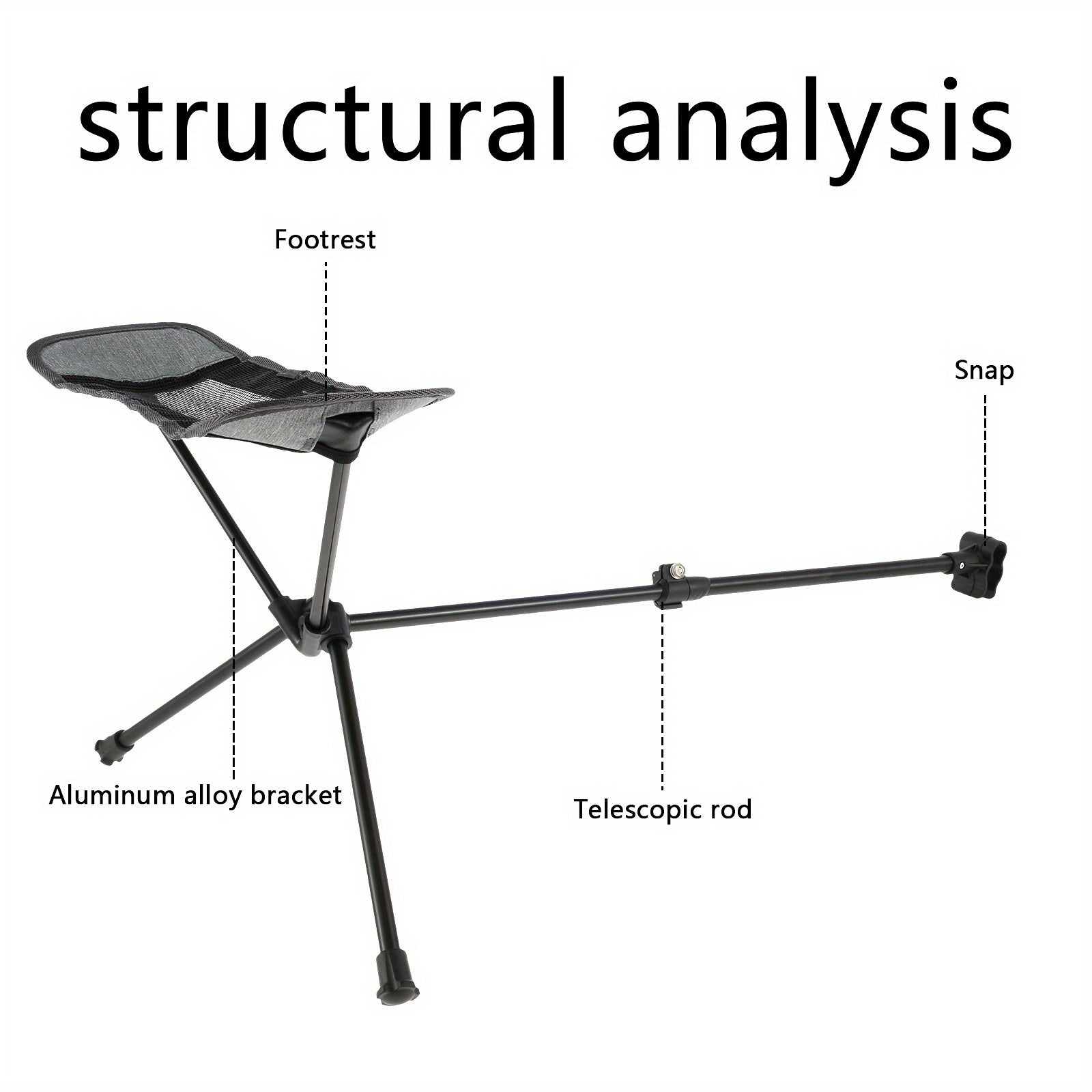 Portable Camping Chair with Detachable Foot Rest