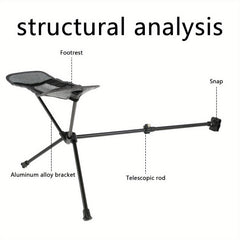 Portable Camping Chair with Detachable Foot Rest