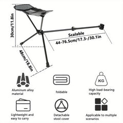 Portable Camping Chair with Detachable Foot Rest