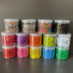 200pcs Metal Paper Clips Candy Paper Clips Office Folder