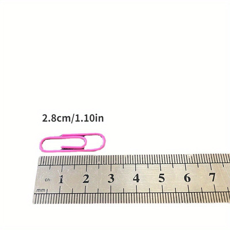 200pcs Metal Paper Clips Candy Paper Clips Office Folder