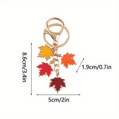 Maple Leaf Keychain Pendant Decoration For Car Keys Backpacks Wallets