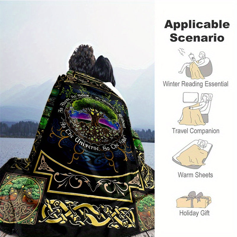 Tree Of Life Blanket Soft Throw For All Season Warm Cozy Outdoor Travelling