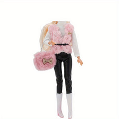 PAIDOPI Doll Outfit Winter Sweater Trousers & Shoes Set with Accessories