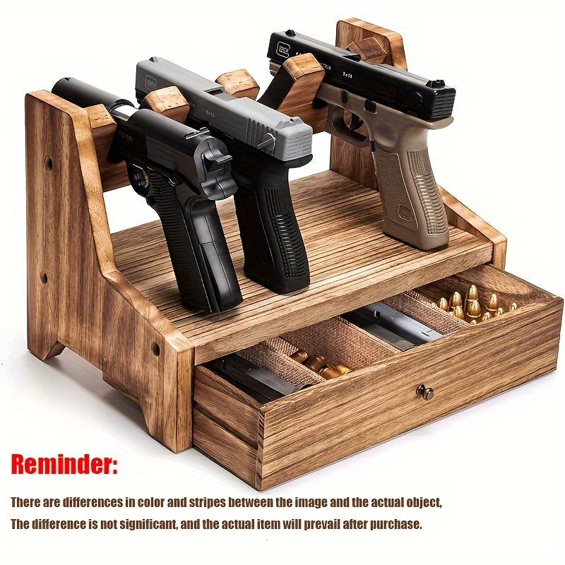 Solid Wood Rack Holder With Drawer