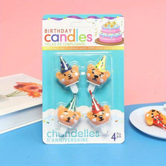 4pcs Bear Head Birthday Candles for Parties, Christmas, Theme Decor