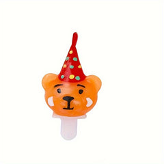 4pcs Bear Head Birthday Candles for Parties, Christmas, Theme Decor