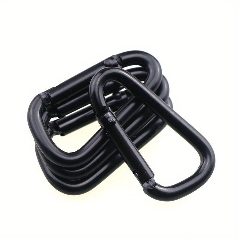 10pcs Aluminum Alloy D ring Keychain for Outdoor Camping Travel