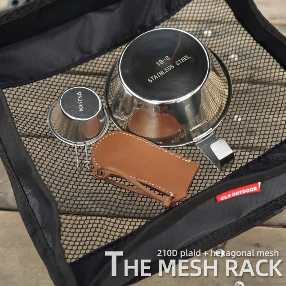 Camping Table Hanging Net Basket Portable Mesh Organizer for Cookware