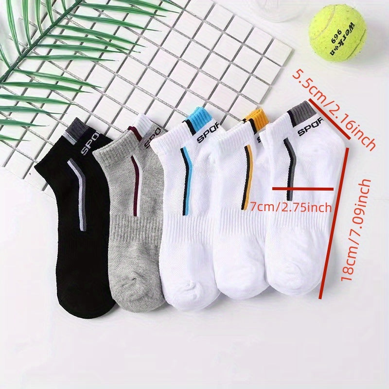 Men's Ankle Socks Athletic Running Socks 5 Pairs
