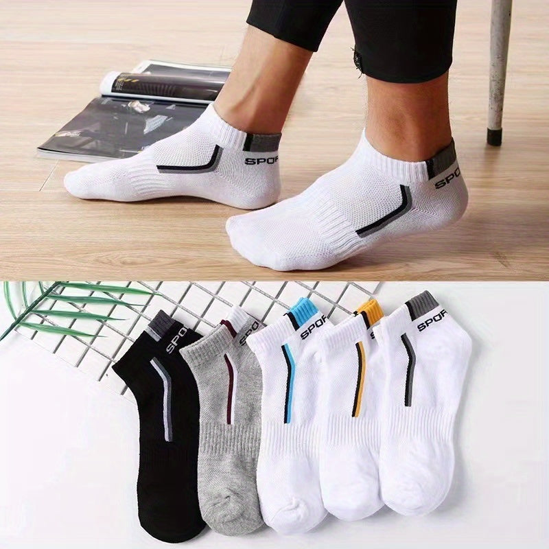 Men's Ankle Socks Athletic Running Socks 5 Pairs