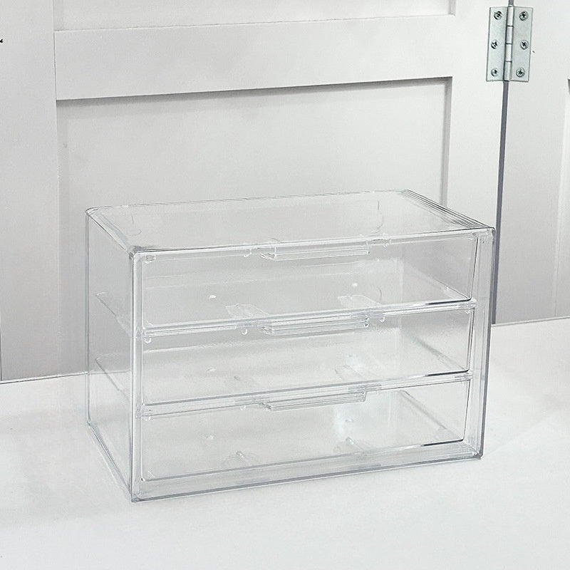 Transparent Grid Storage Box Drawer Organizer Jewelry Storage