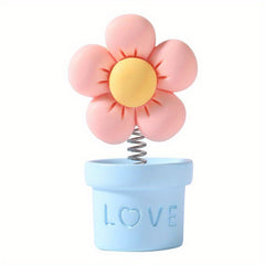 Car Decoration Small Flower Pot Statue Healing Series Simulation Pot Plant