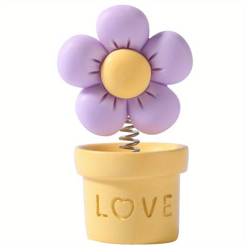 Car Decoration Small Flower Pot Statue Healing Series Simulation Pot Plant