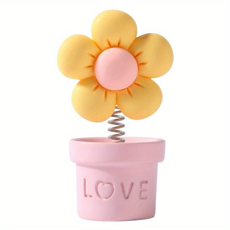 Car Decoration Small Flower Pot Statue Healing Series Simulation Pot Plant