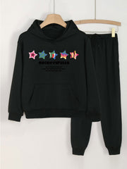 Tie Dye Hoodies & Jogger Pants Set for Girls - Spring Fall Sports Gift
