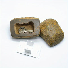 Resin Stone Storage Box Key Deposit Box Brown Decor