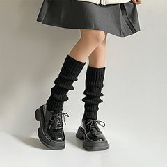 Y2k Knitted Leg Warmer Knee High Socks Women