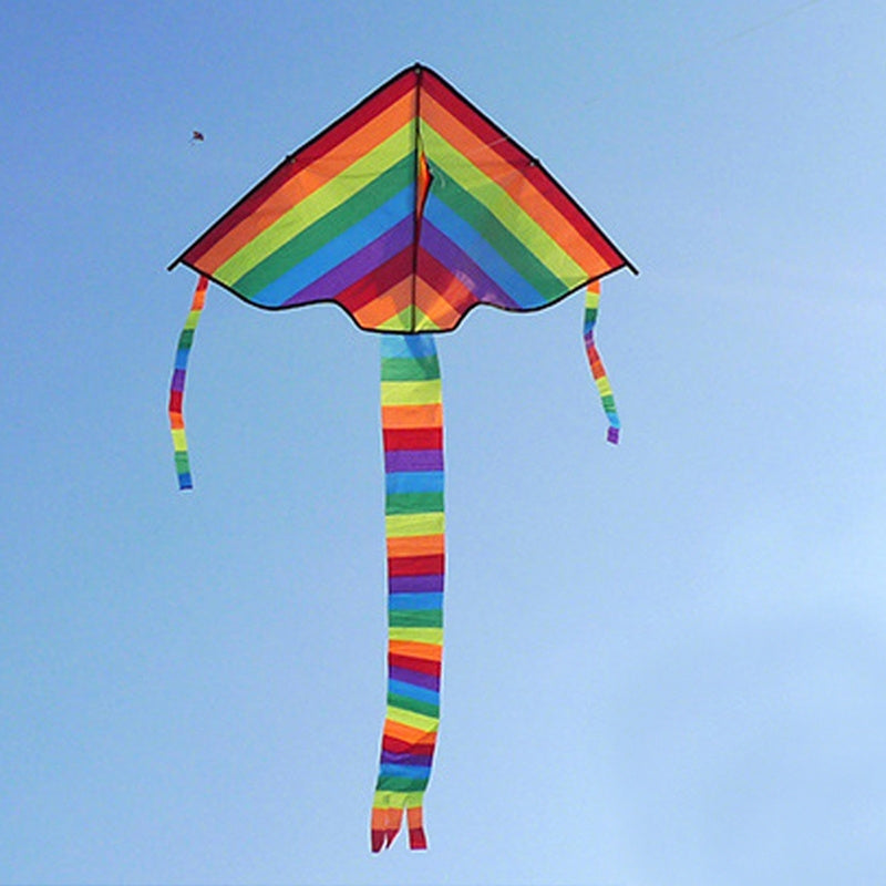 Triangle Long Tail Rainbow Kite Outdoor Kite Adult Flying Toy Kite