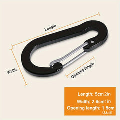 6pcs Aluminum Gourd Spring Buckle Multifunctional Keychain