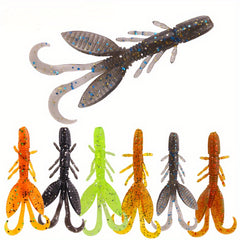 12pcs Bionic Shrimp Lure Soft Worm Fishing Tackle