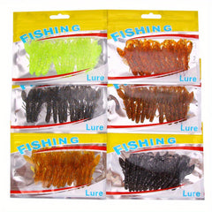12pcs Bionic Shrimp Lure Soft Worm Fishing Tackle