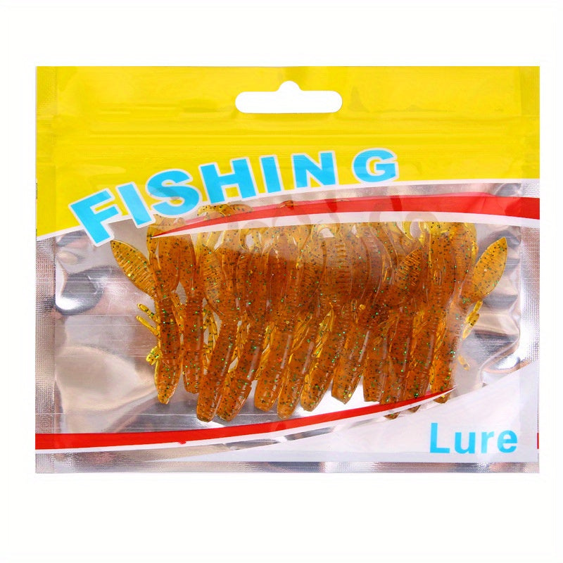 12pcs Bionic Shrimp Lure Soft Worm Fishing Tackle