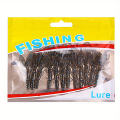 12pcs Bionic Shrimp Lure Soft Worm Fishing Tackle