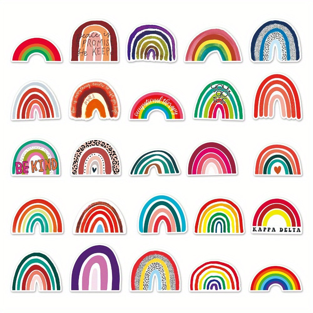50pcs Rainbow Bridge Graffiti Stickers for Luggage Notebooks Scooters