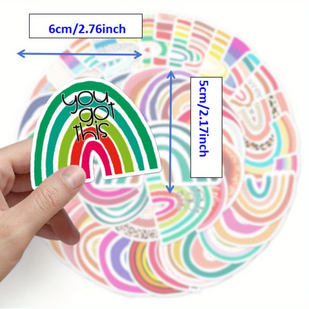 50pcs Rainbow Bridge Graffiti Stickers for Luggage Notebooks Scooters