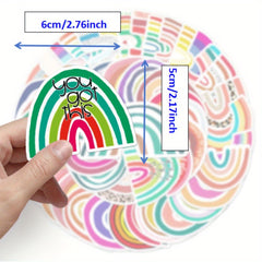 50pcs Rainbow Bridge Graffiti Stickers for Luggage Notebooks Scooters