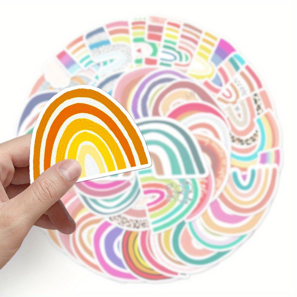 50pcs Rainbow Bridge Graffiti Stickers for Luggage Notebooks Scooters