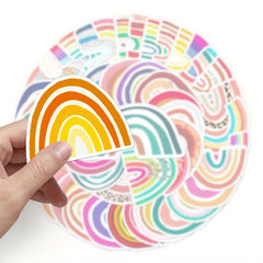 50pcs Rainbow Bridge Graffiti Stickers for Luggage Notebooks Scooters
