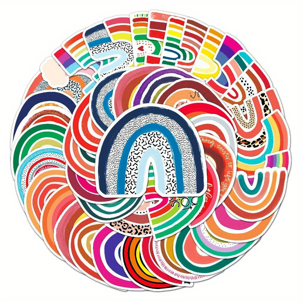 50pcs Rainbow Bridge Graffiti Stickers for Luggage Notebooks Scooters
