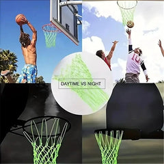 Luminous Basketball Net with Frame - Fluorescent Glow in the Dark Design