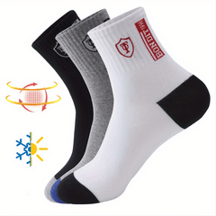 6 Pairs Men's Athletic Quarter Socks - Assorted Varieties