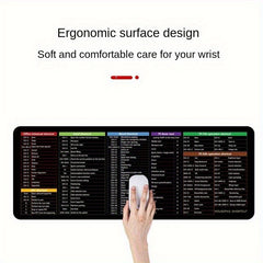 Office Software Shortcut Keys Mouse Pad Game Big Size Thick Keyboard Desk Pad