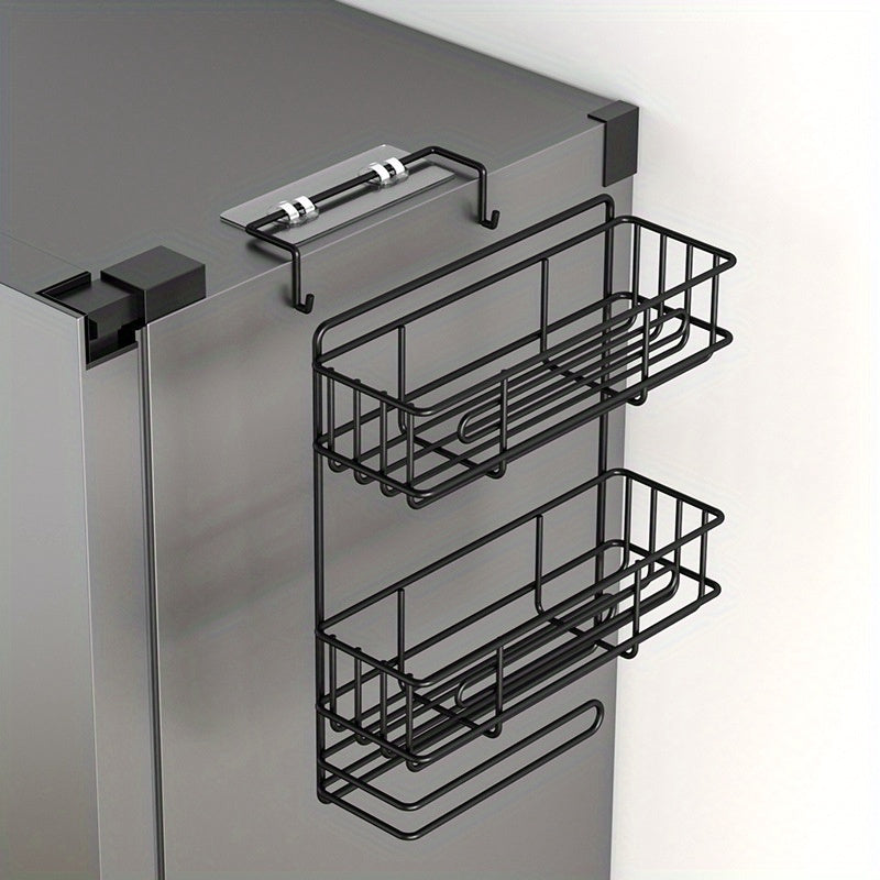 Wall Mounted Refrigerator Storage Rack Kitchen Household Functional