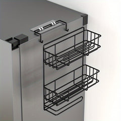 Wall Mounted Refrigerator Storage Rack Kitchen Household Functional