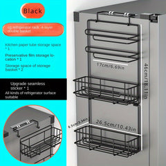 Wall Mounted Refrigerator Storage Rack Kitchen Household Functional