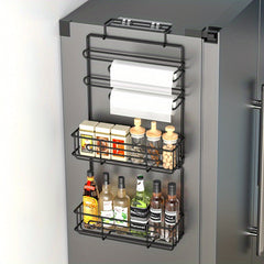 Wall Mounted Refrigerator Storage Rack Kitchen Household Functional
