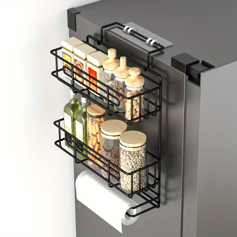 Wall Mounted Refrigerator Storage Rack Kitchen Household Functional