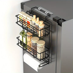 Wall Mounted Refrigerator Storage Rack Kitchen Household Functional