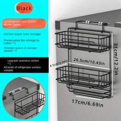 Wall Mounted Refrigerator Storage Rack Kitchen Household Functional