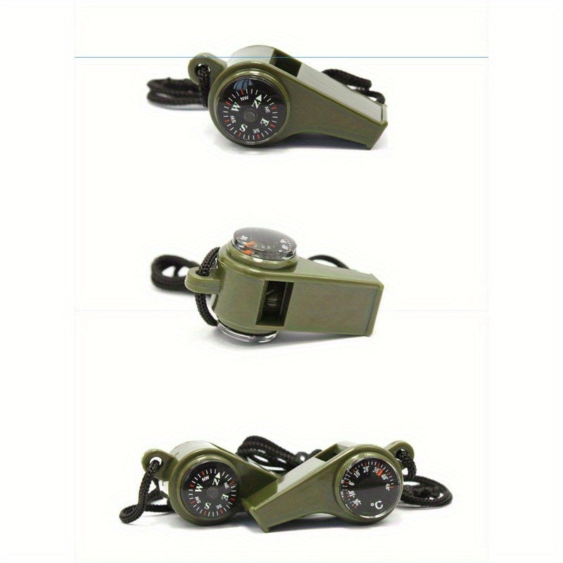 3 in 1 Emergency Survival Whistle with Compass and Thermometer