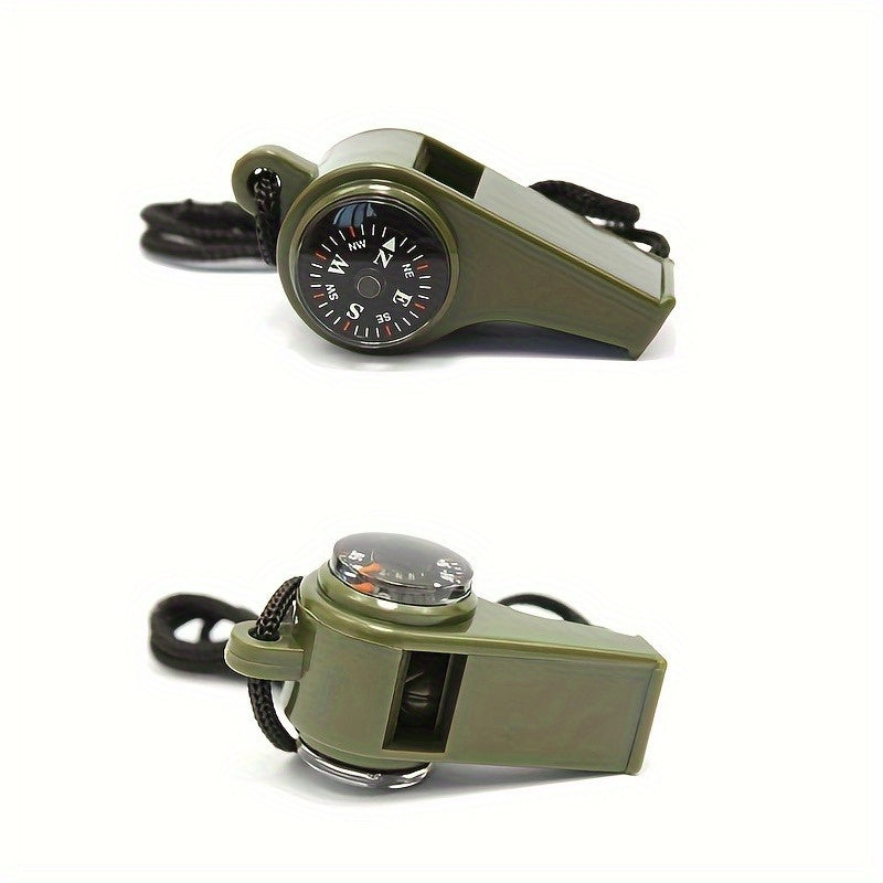 3 in 1 Emergency Survival Whistle with Compass and Thermometer